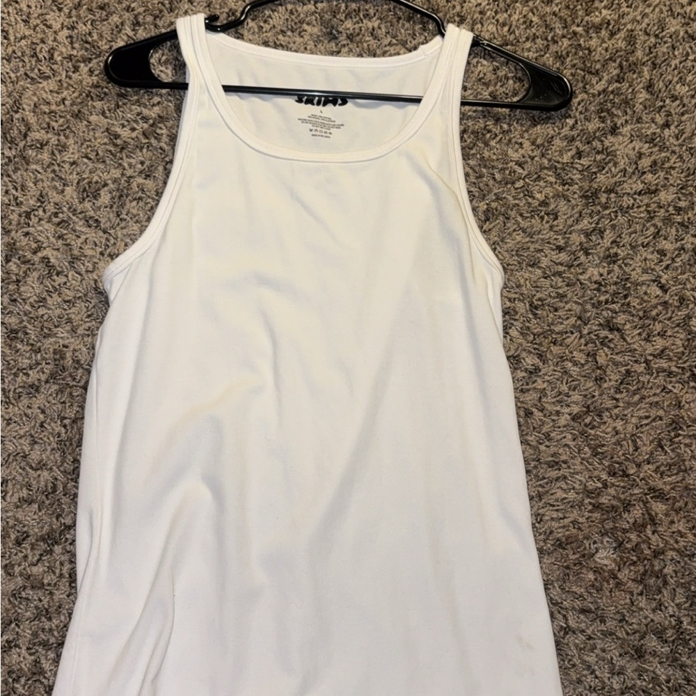 SKIMS Classic White Tank Top